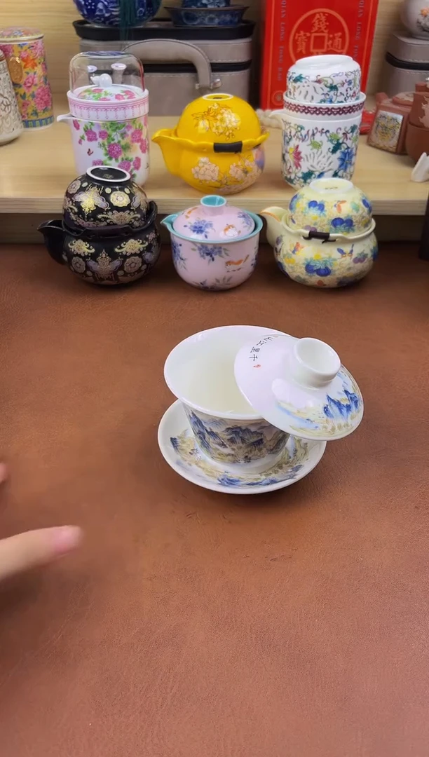 陶陶瓷茶具摆件旅行套组