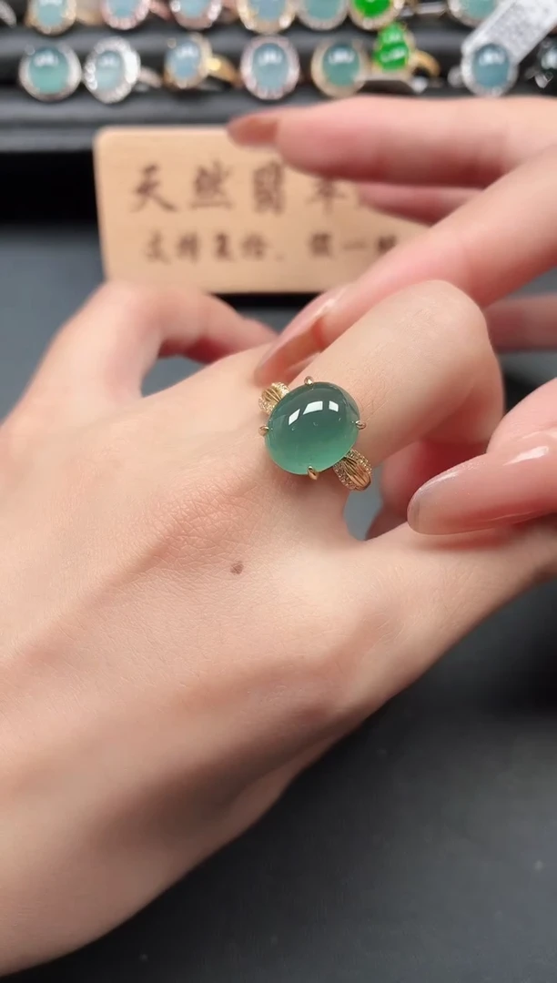 银S925镶嵌戒指翡翠1111