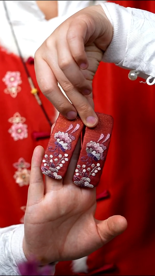 织绣单只发夹非遗国风手工美物