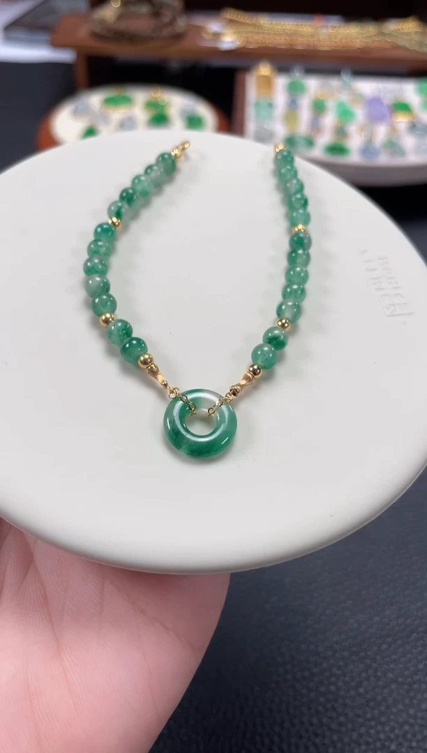 【闪购商品】石英质玉套链未镶嵌一个  JK201