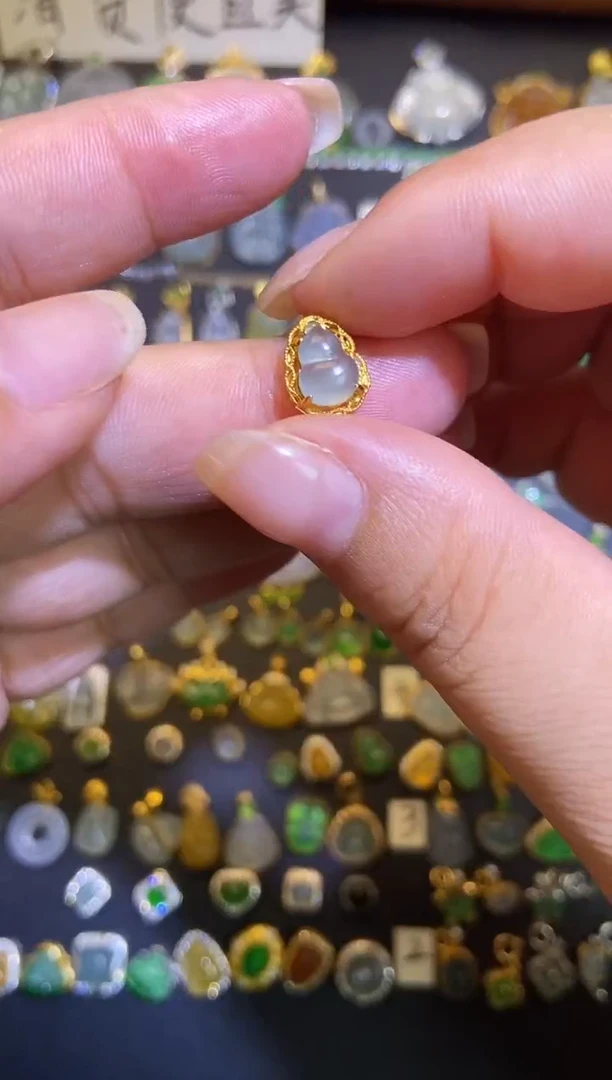 翡翠银S925镶嵌吊坠(不含链)1