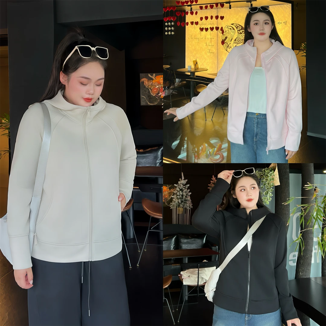 大码女装秋季显瘦花契200斤胖mm舒适拉满合身款卫衣外套11552-F