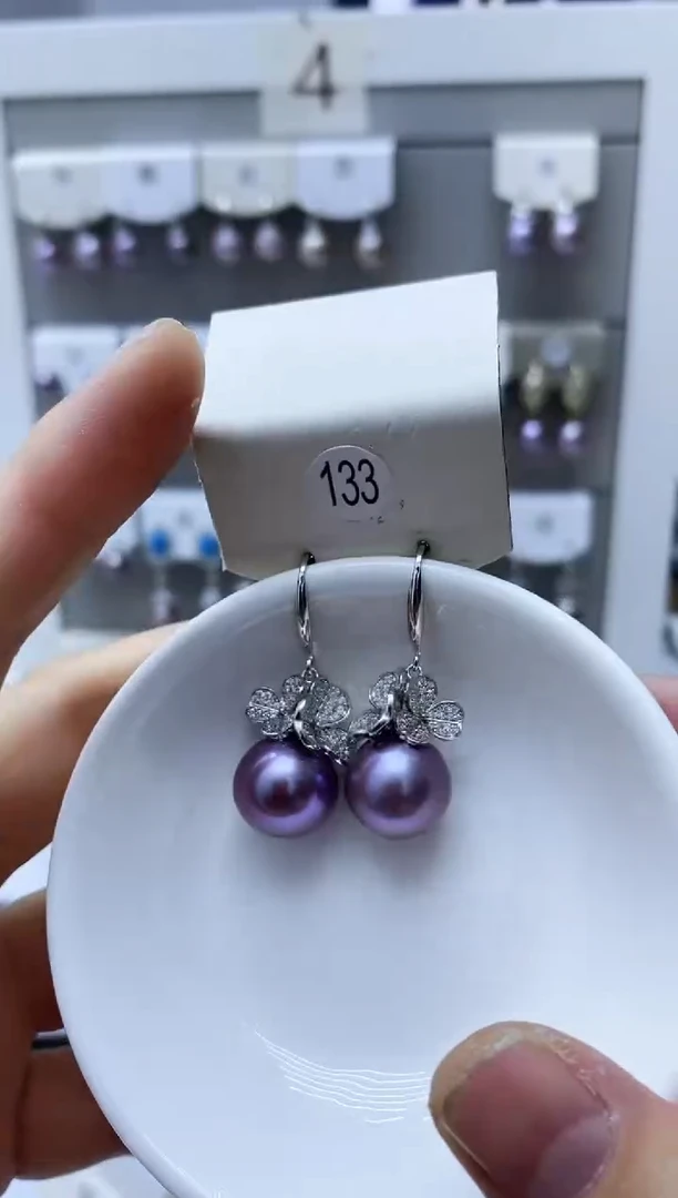 【闪购商品】淡水珍珠耳饰银S925镶嵌133