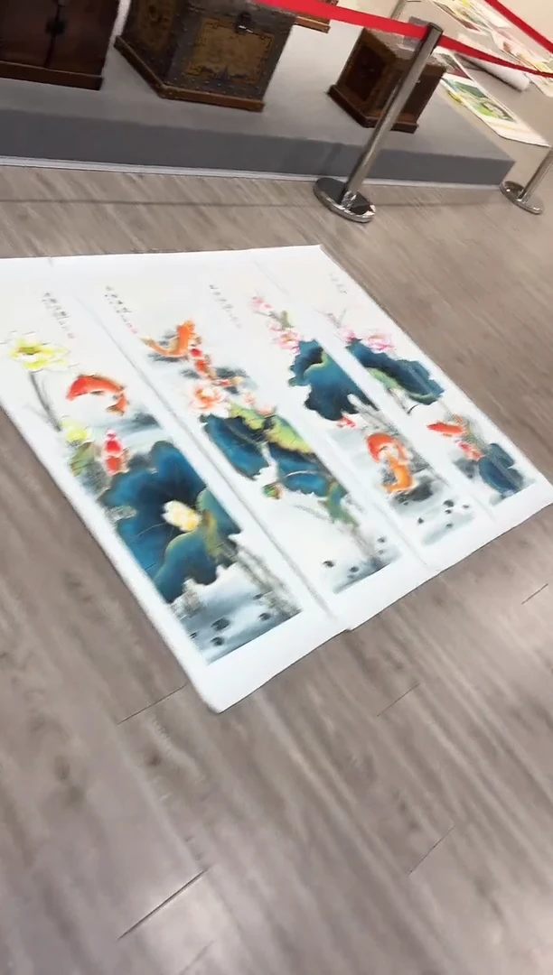 【闪购商品】国画172 条屏 赵隆轩艺术馆作品