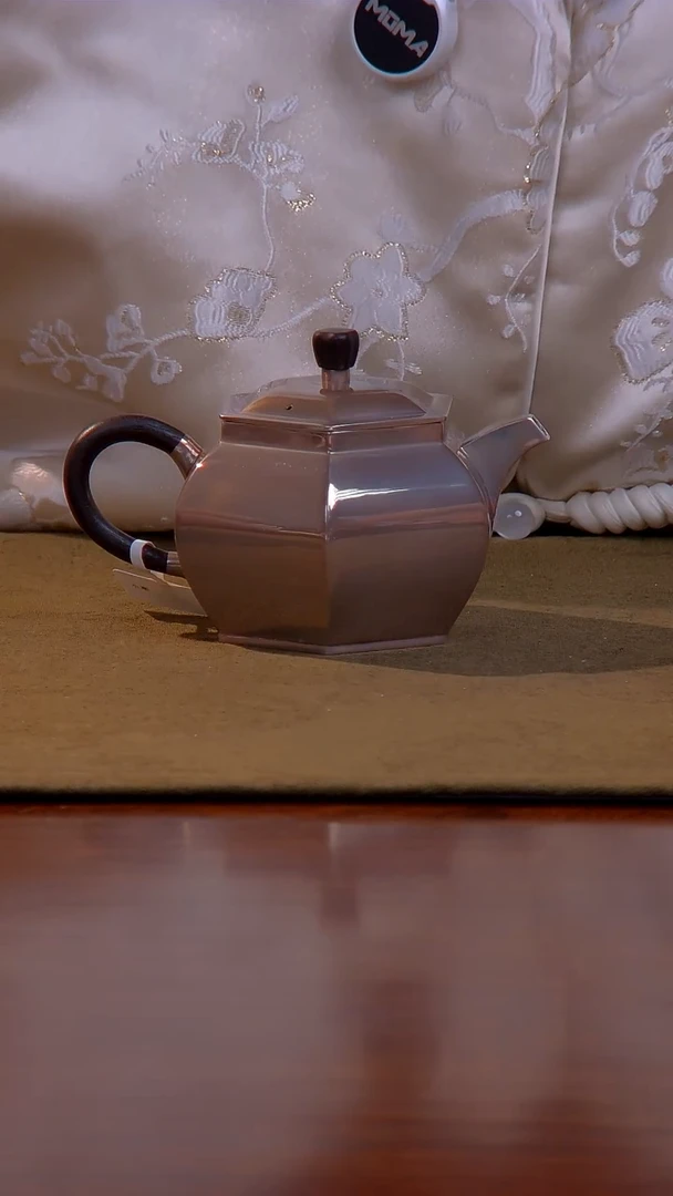 浮丘山房 六方 紫皮 足银 泡壶