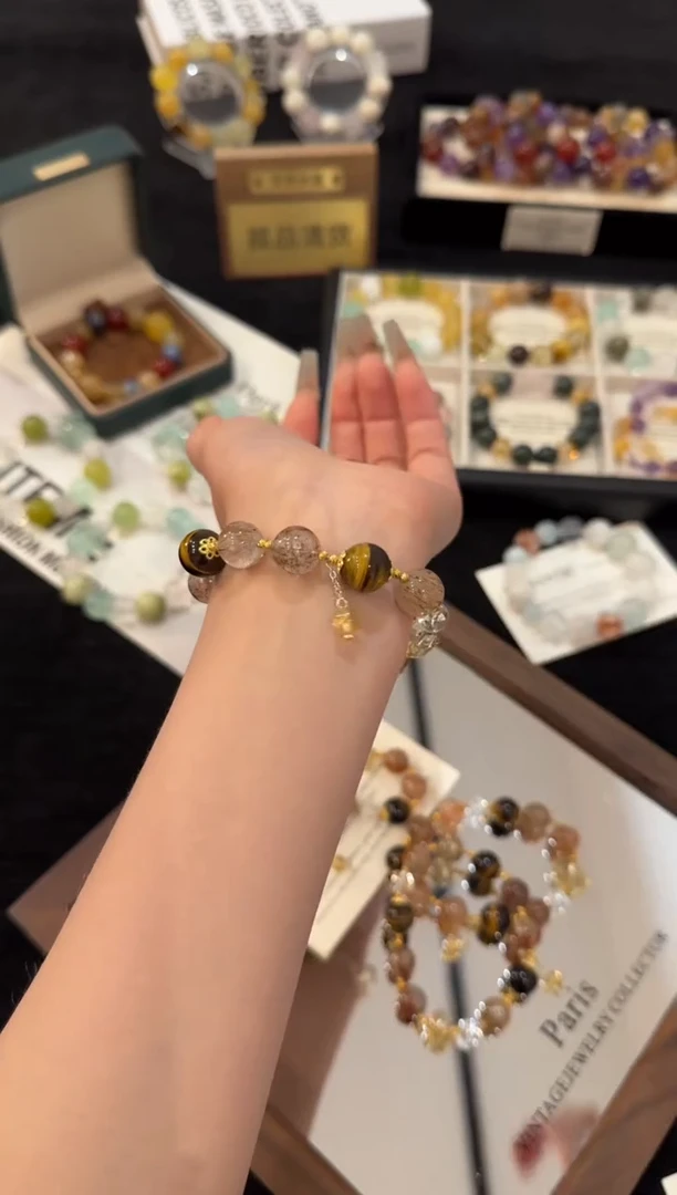 合金手链水晶黑金超多宝x3014