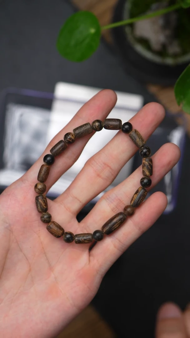 手串沉香B622-2达拉干随型沉水随型