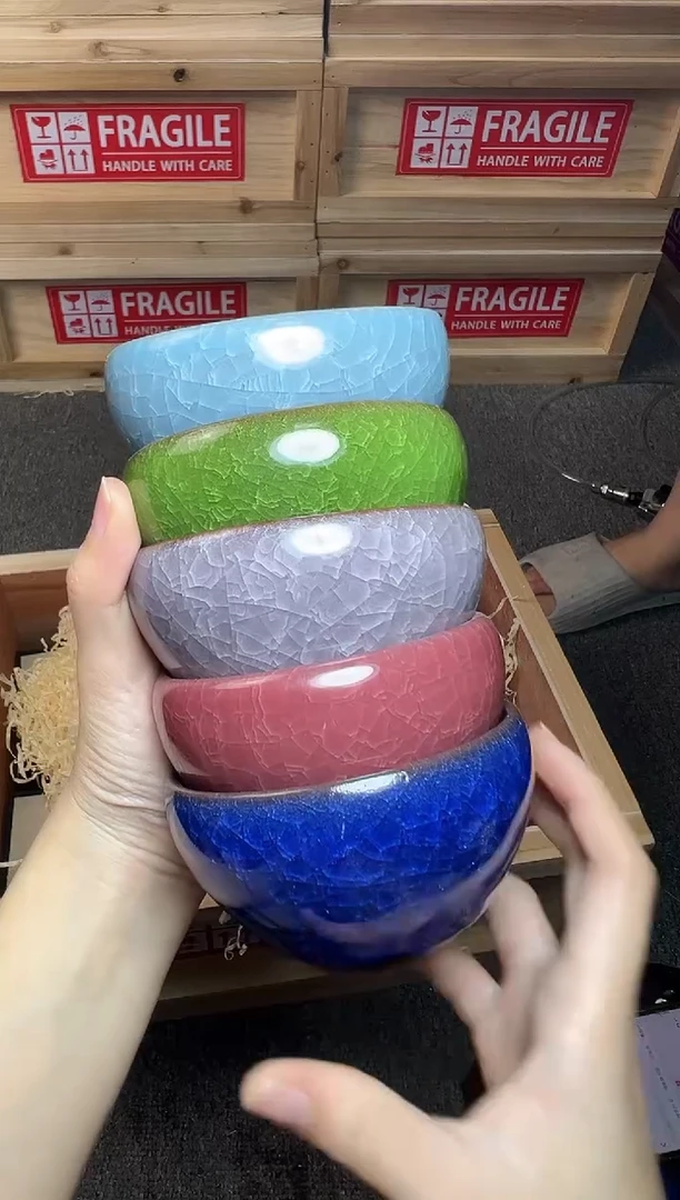 茶盏燃*车冰裂*5 建窑建盏主人杯·