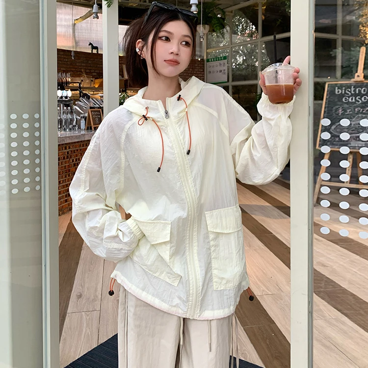 巨好看的防晒上衣女外搭罩衫2025夏季新款轻薄透气运动服开衫外套