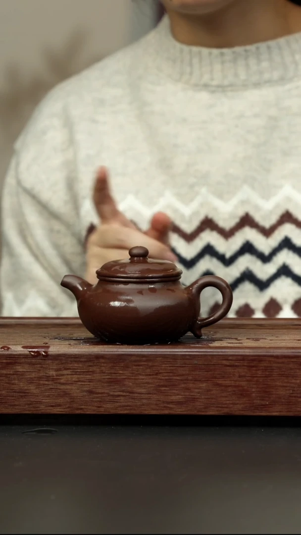 紫砂茶壶老紫泥 仿古壶