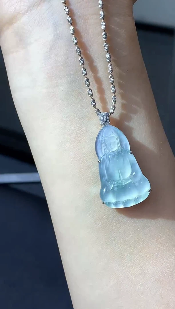 吊坠(不含链)18K金镶嵌翡翠588-中国好珍宝