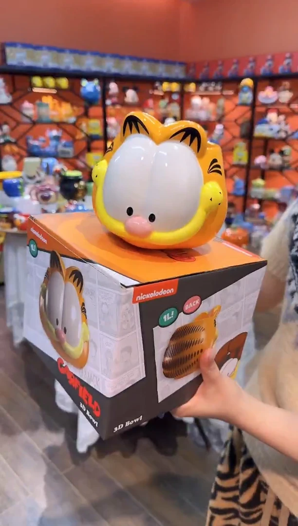 瓷片@@加菲猫陶瓷零食碗