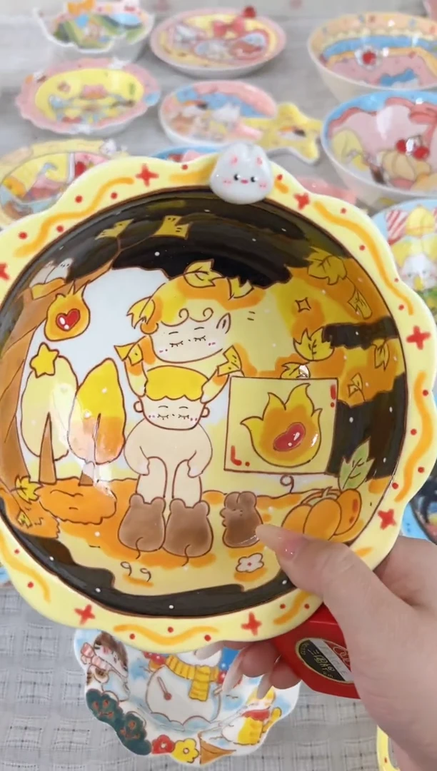 摆件陶景德镇陶瓷手绘微瑕