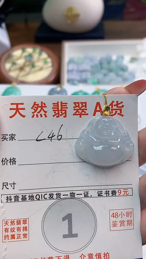 颈饰未镶嵌翡翠天然A货翡翠挂件