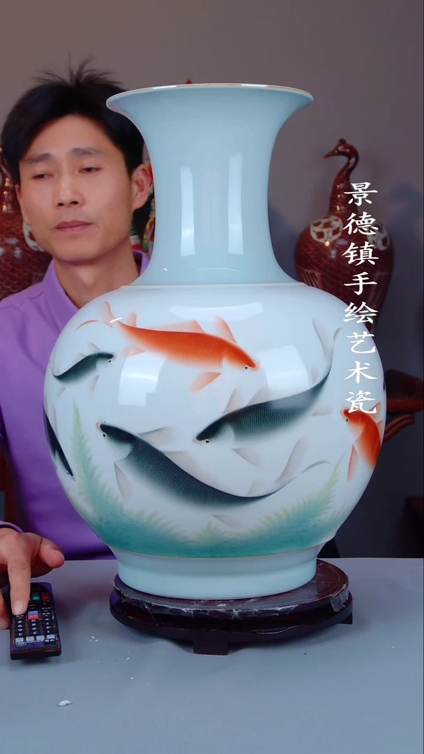 摆件陶景德镇手工手绘陶瓷摆件66