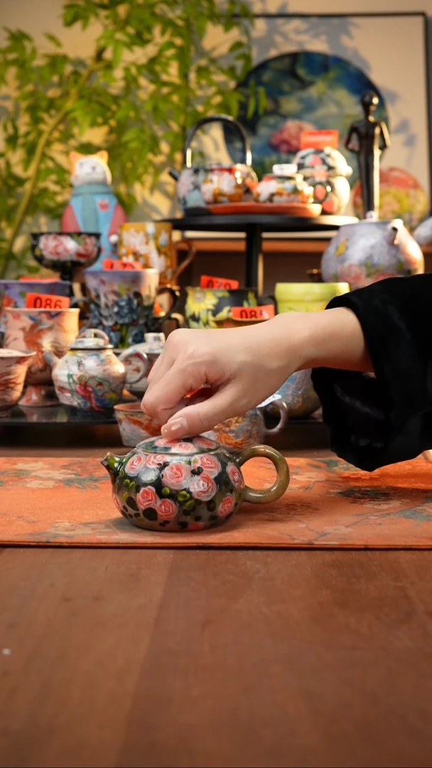 瓷片微瑕景德镇手工手绘753