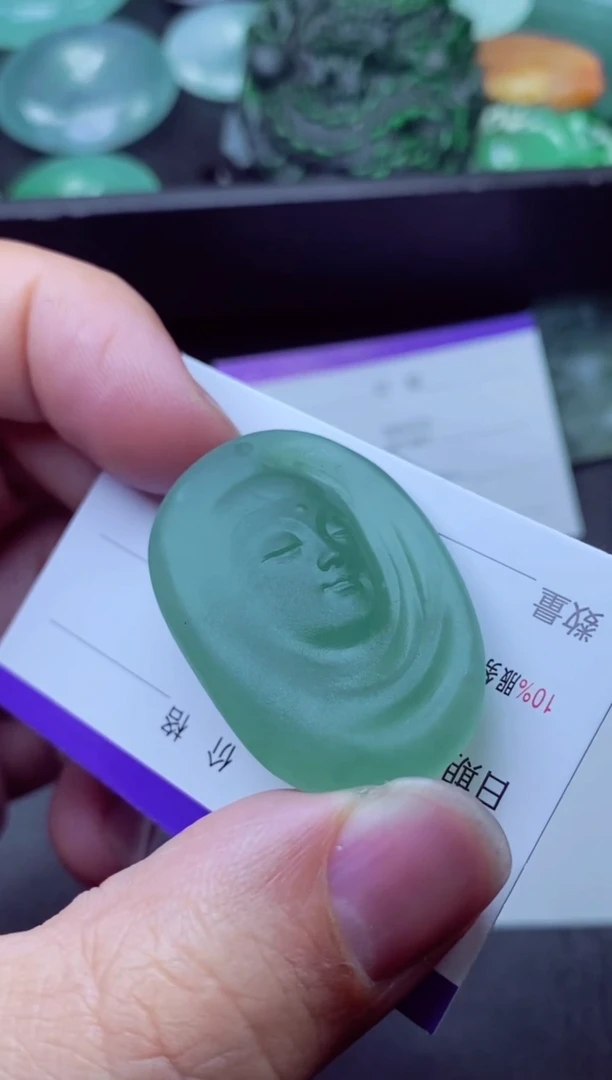 未镶嵌定制翡翠自**喜自渡欢喜