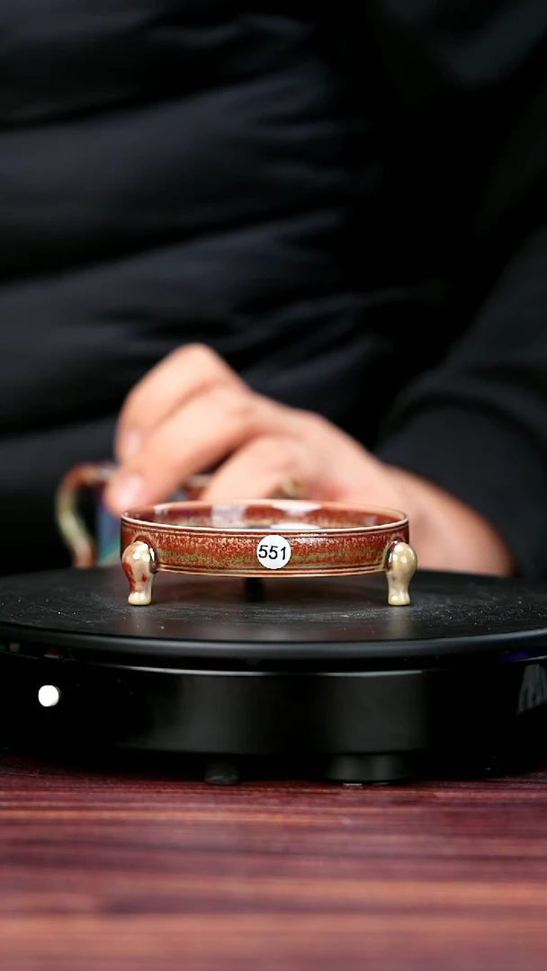 杯子瓷551#李盼龙一级品原矿钧瓷三足洗