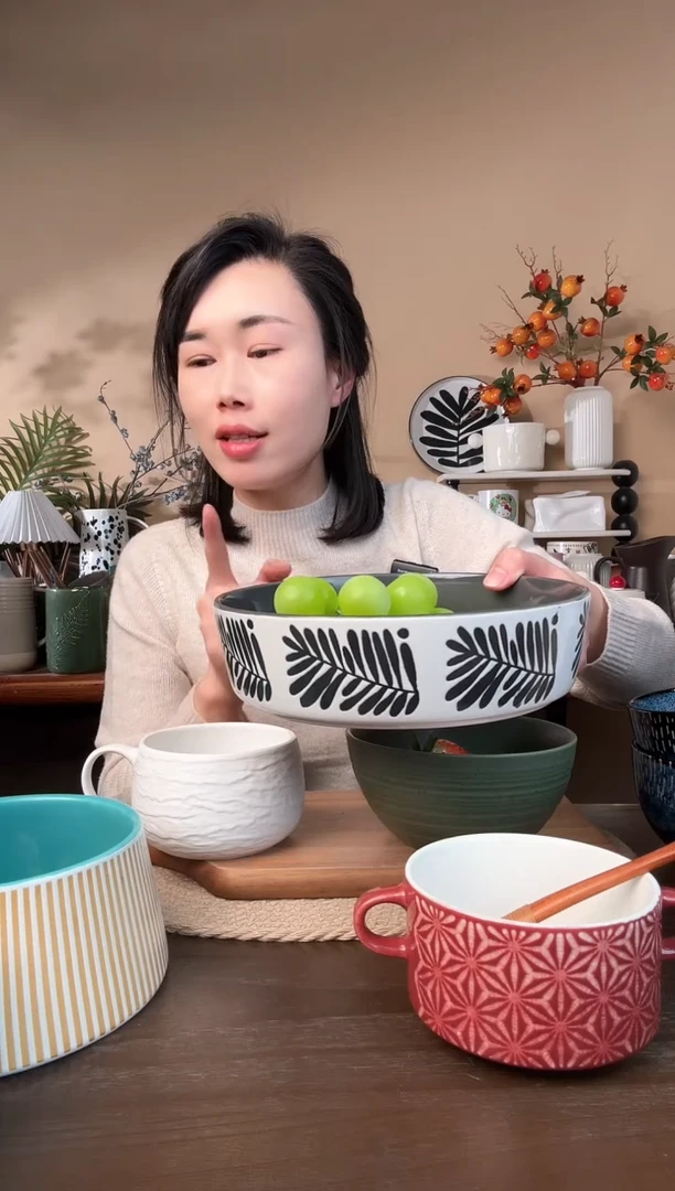 【闪购商品】瓷片8.5英寸叶子碗微瑕