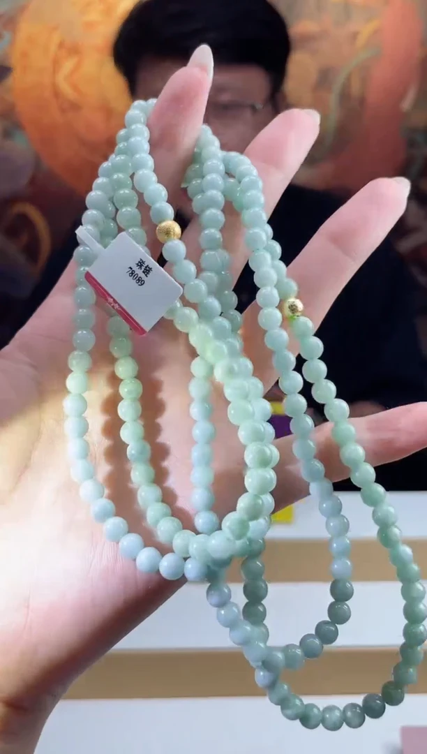 翡翠未镶嵌颈饰多样性发其一珠链37