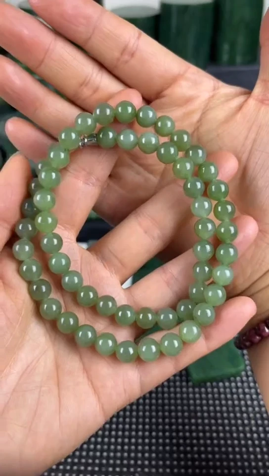 和田玉未镶嵌珠宝半成品项链