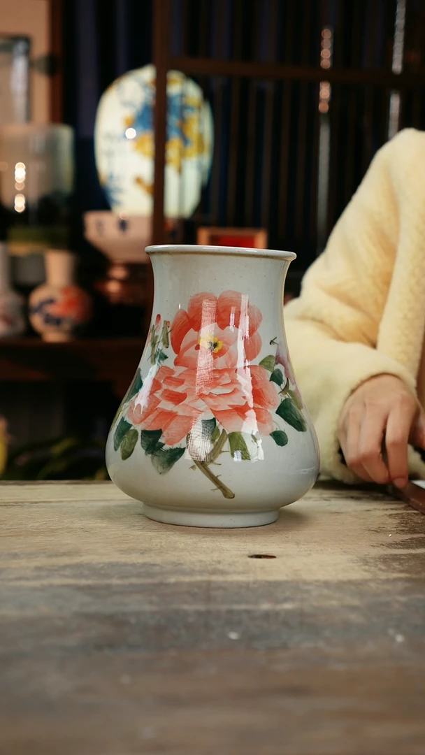 【闪购商品】瓷片景德镇纯手工釉下彩精品花瓶