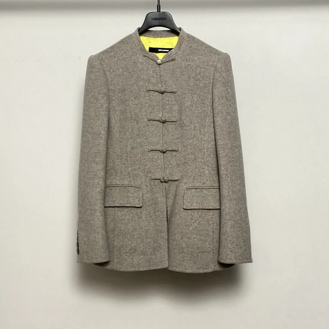 ELVIS.CHEUNG冬季新品双面呢郁金香中式风西装