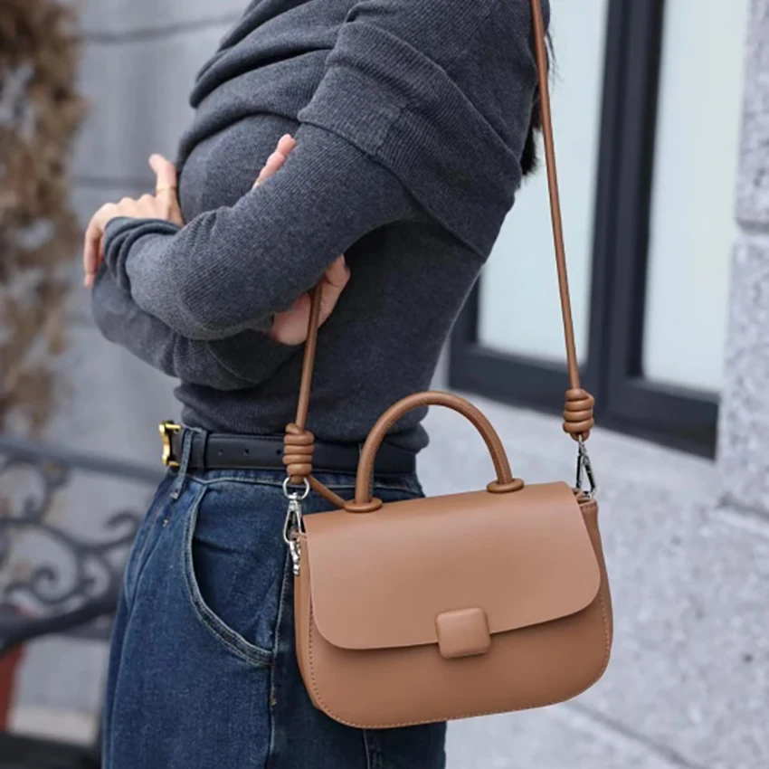 【芝麻集】SLBL-6686-金棕RAIN.CUN休闲时尚百搭腋下女包