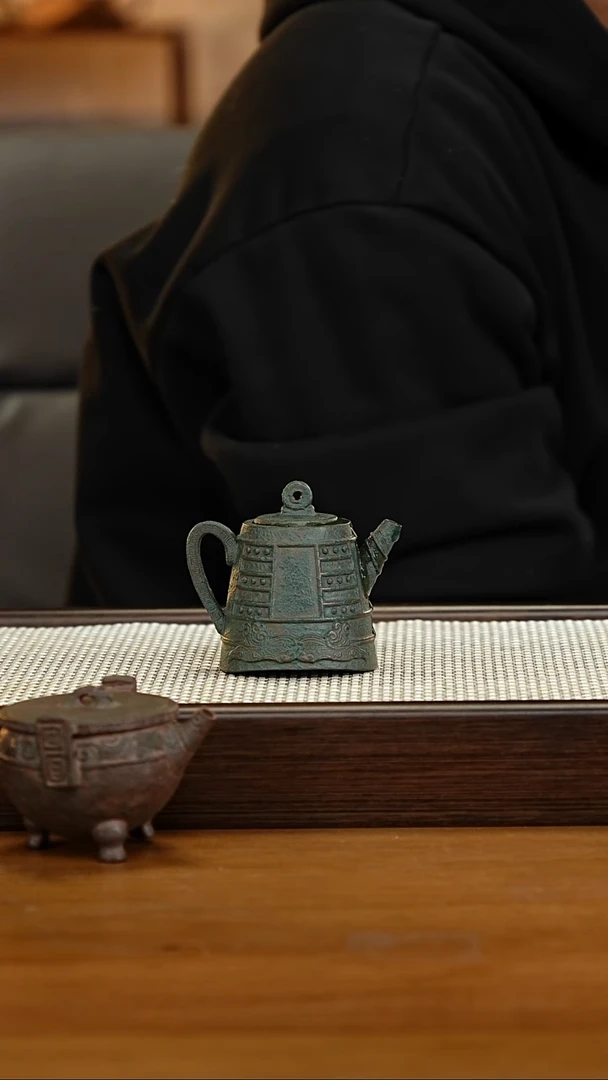 【闪购商品】紫砂茶壶青铜器编钟110cc