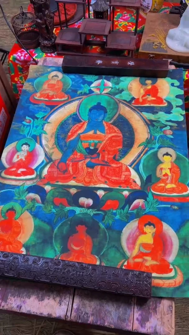 装裱画精选链接绘画唐卡-----四臂观音