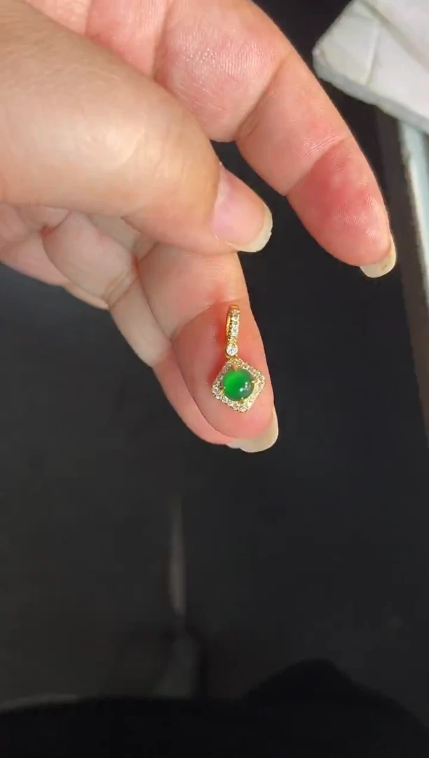 吊坠(不含链)银S925镶嵌翡翠1