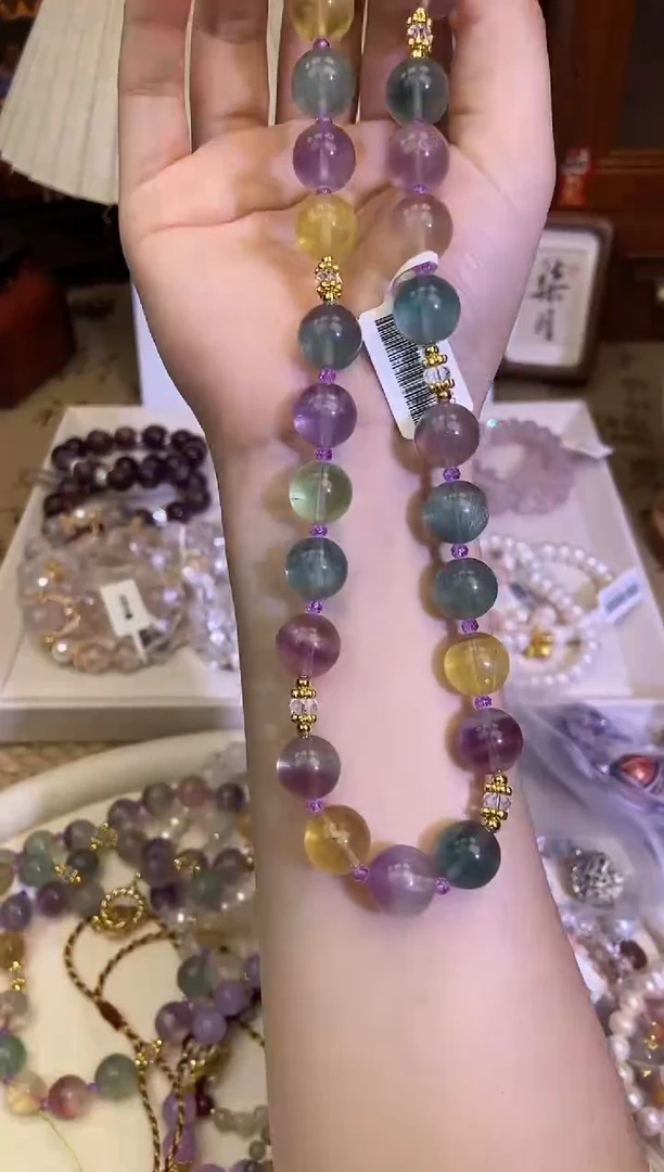 颈饰未镶嵌萤石139手串