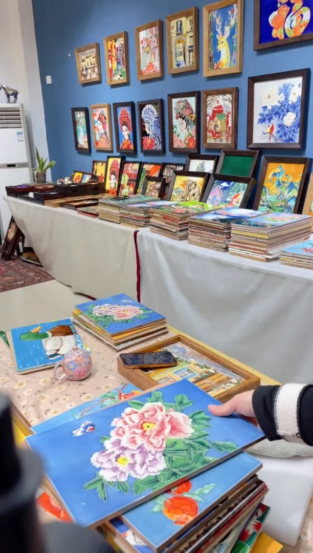 瓷片?****?洛阳三彩瓷板画20*30瓷片