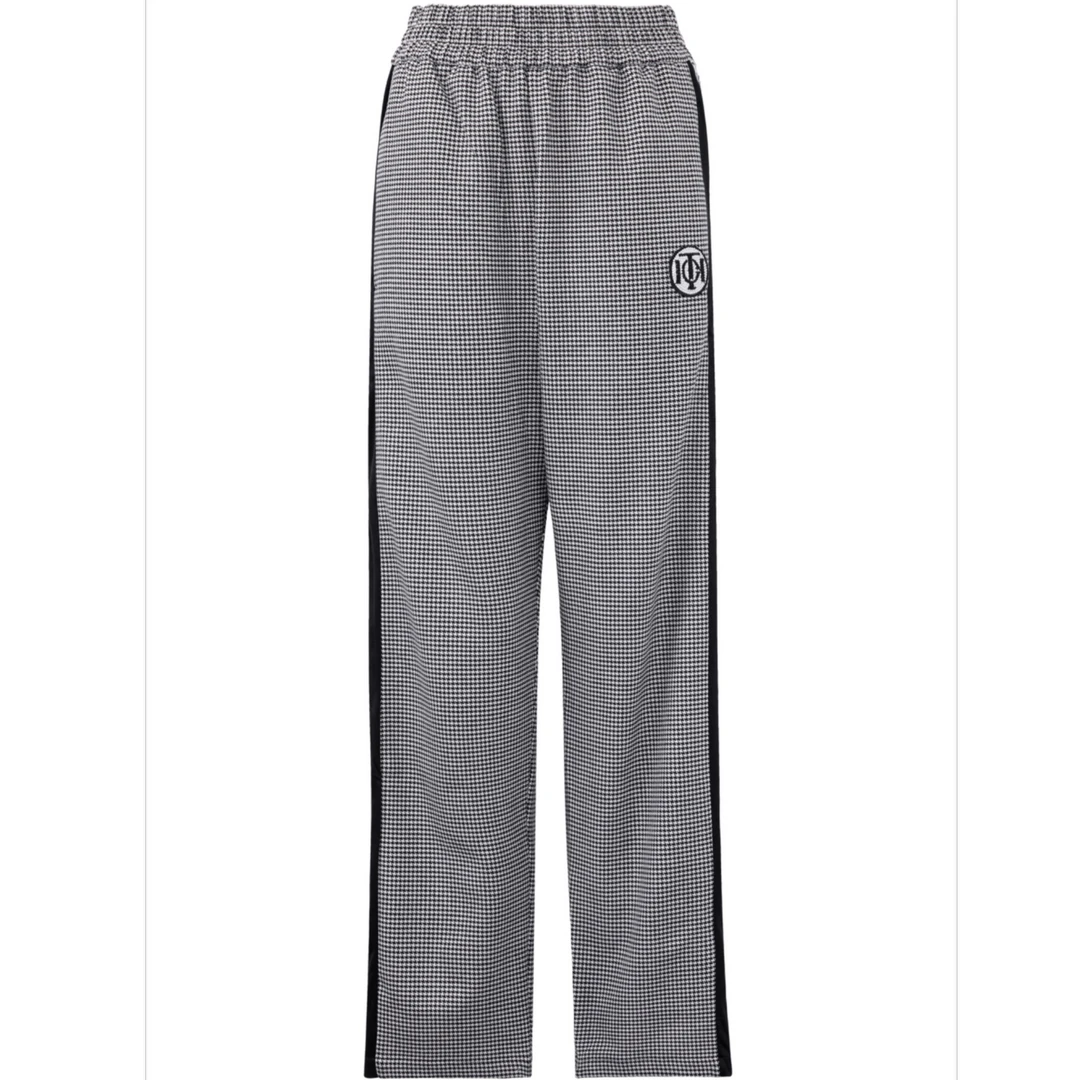 奥莱-TCH时尚潮牌千鸟格字母串标黑白格子长裤T72A20E6009