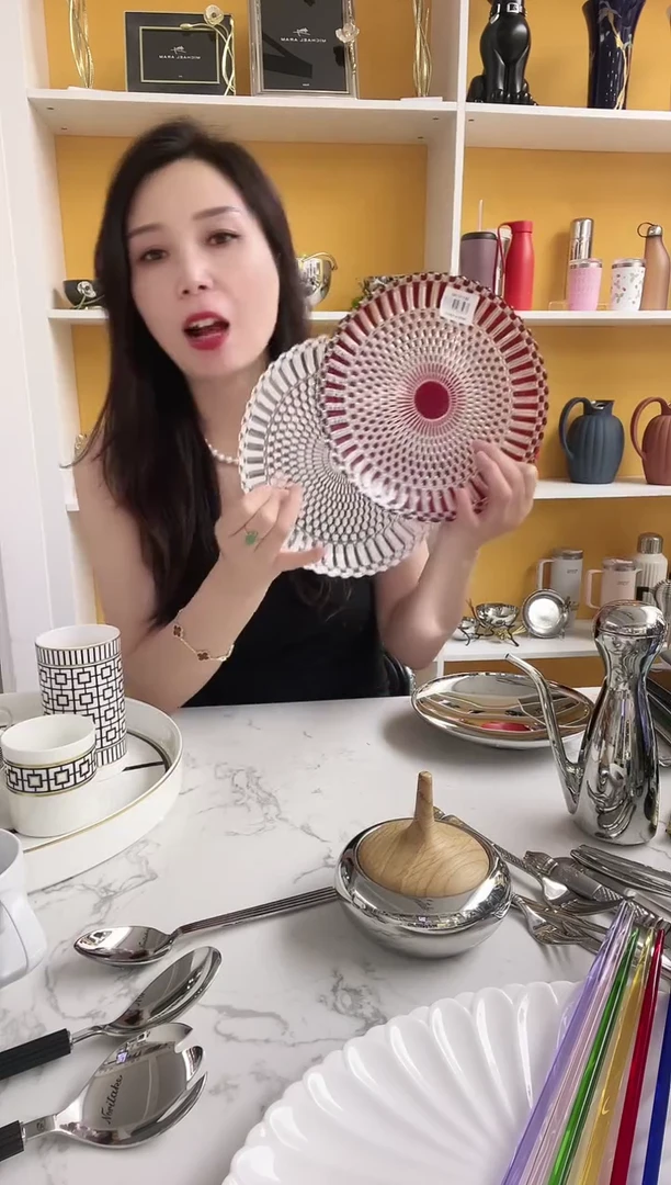 孤品特价 土耳其进口果盘21 红白2个