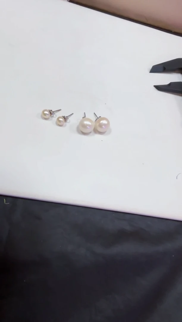【闪购商品】淡水珍珠耳饰合金耳钉