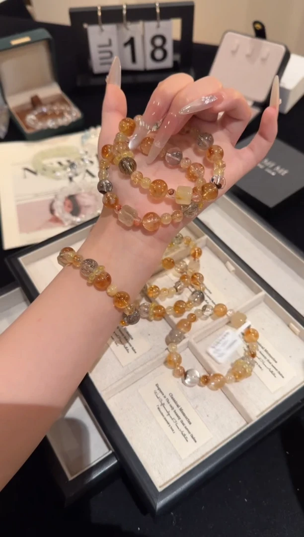 水晶手链合金黄塔晶多宝x2091