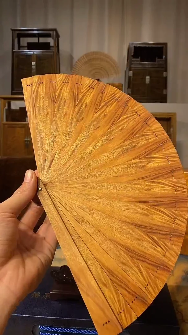 金丝楠金丝楠木帝王木苏扇10