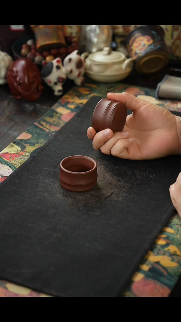 紫泥光素紫砂对杯234234234