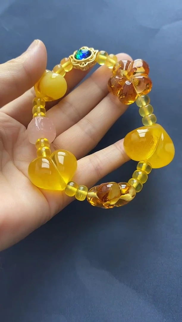 裸石琥珀未镶嵌手串