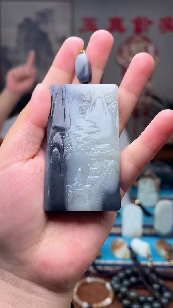 和田玉未镶嵌挂件1