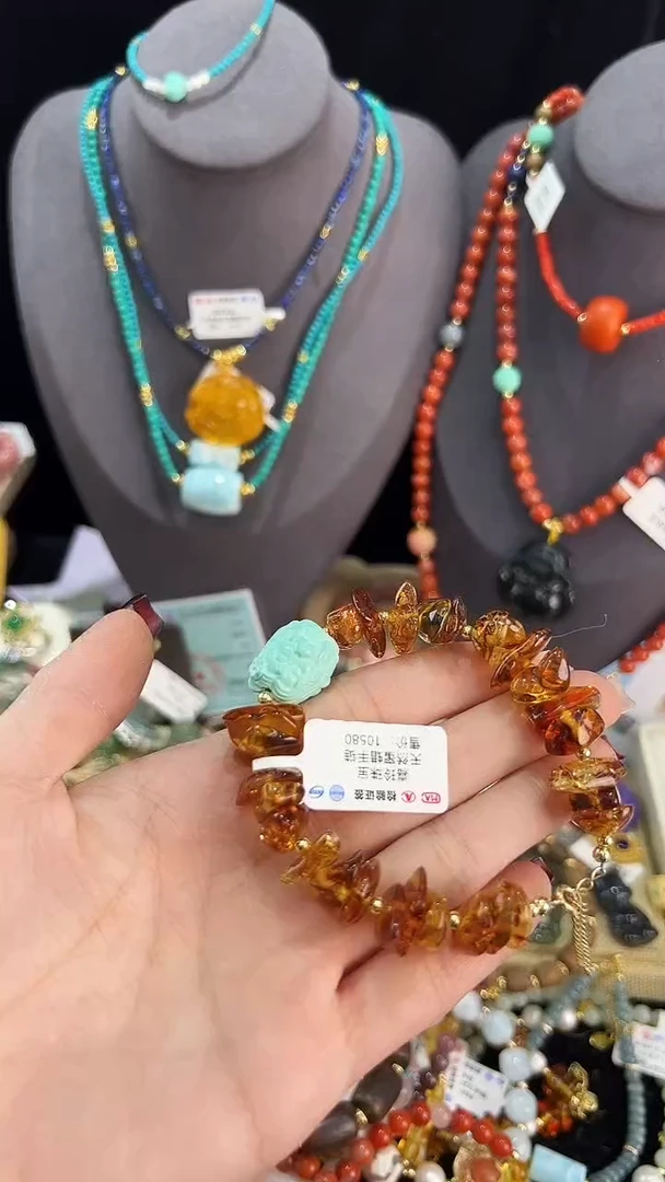 【闪购商品】琥珀（花珀）手链未镶嵌手串