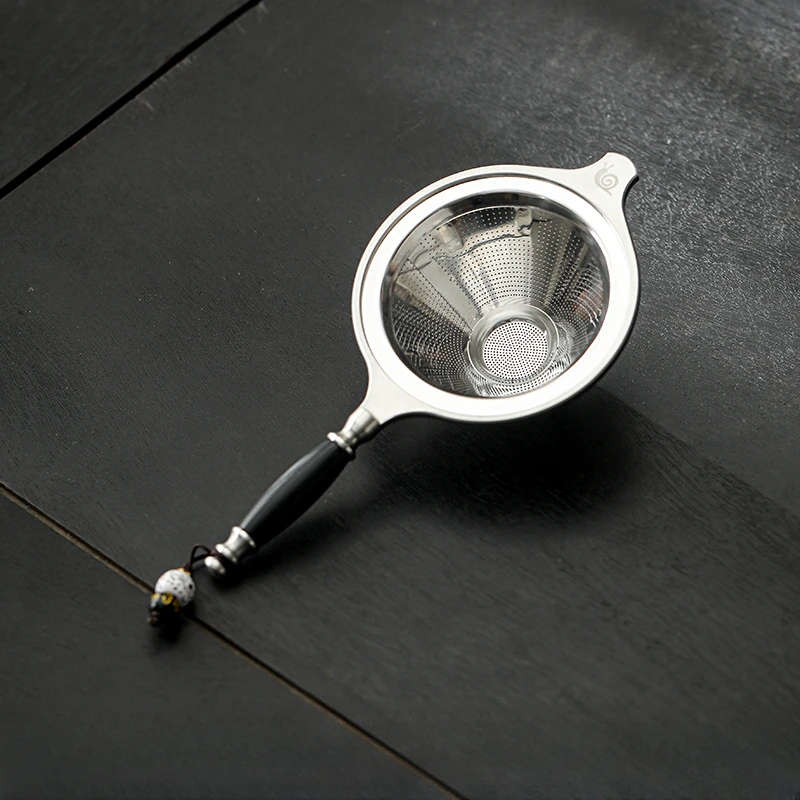物姿茶漏网大马士革钢茶滤器创意功夫茶具配件茶隔茶叶过滤网高档