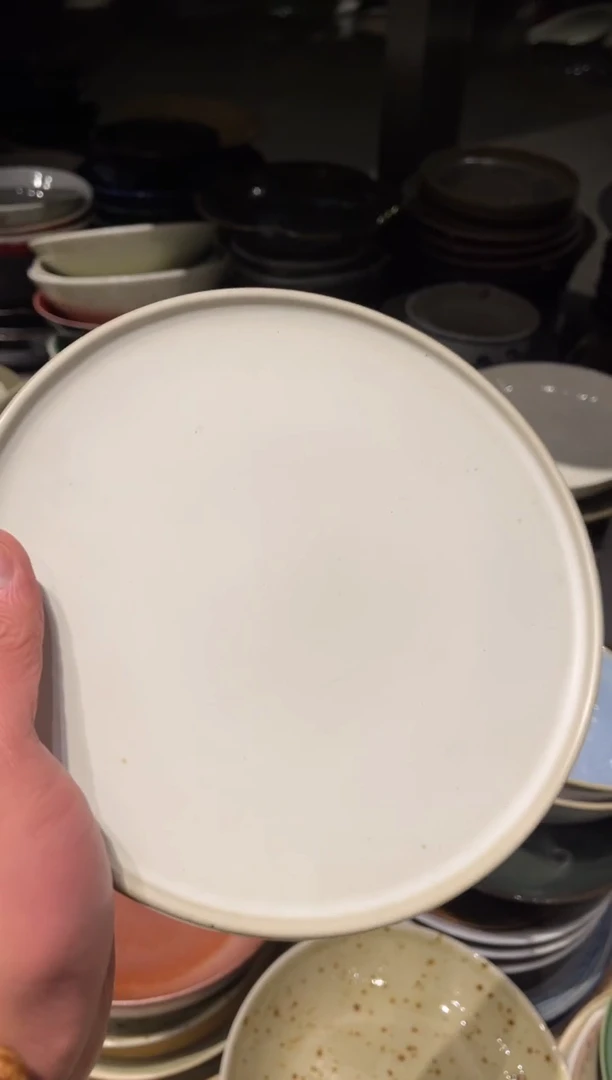 【闪购商品】瓷片650 微瑕白色立口盘1个