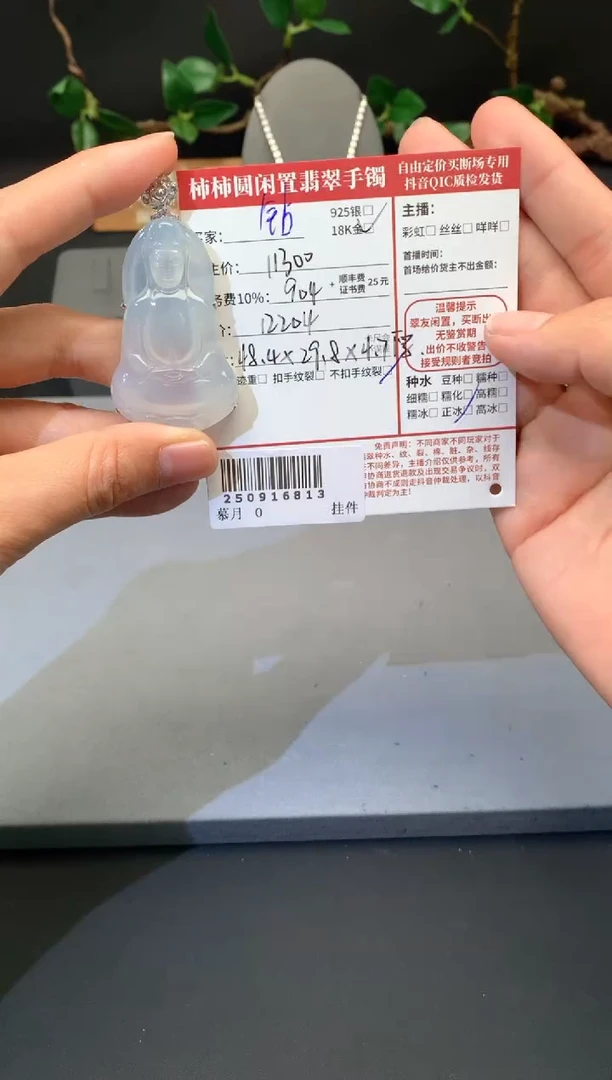 颈饰18K金镶嵌翡翠姐姐250916813