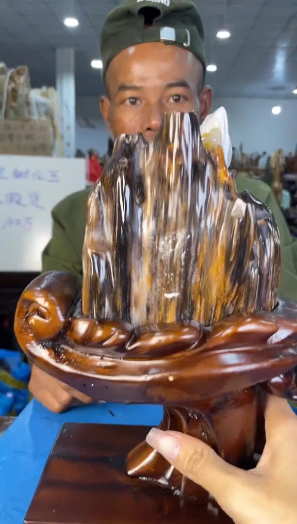 未镶嵌摆件硅化玉26
