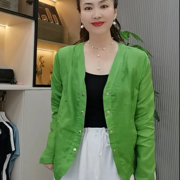 薄料苎麻防嗮外套