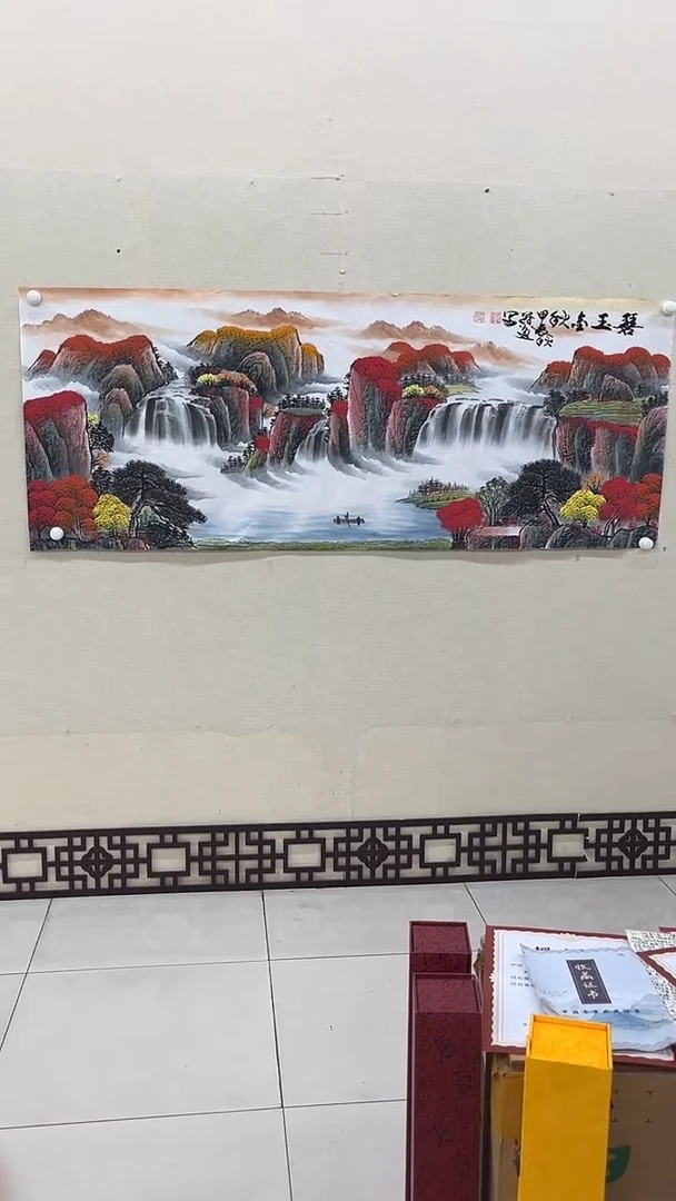 国画何冠逸-碧玉金秋-六尺-手绘-卷轴