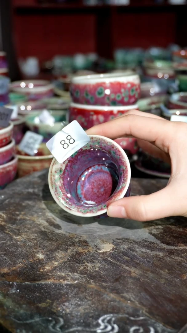 摆件精品窑变钧瓷茶器