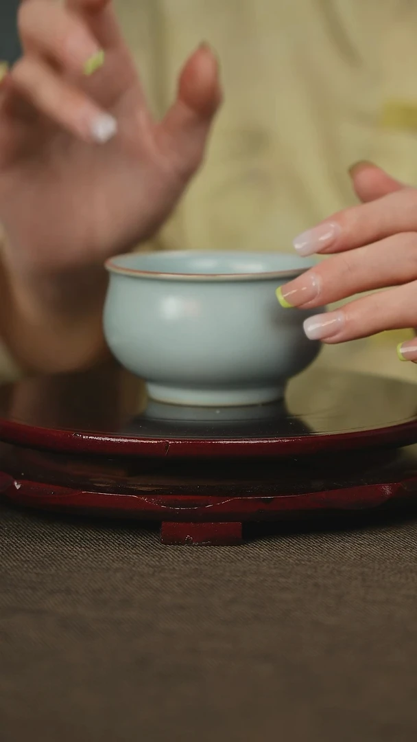 微微瑕 大福袋杯汝瓷 120ml